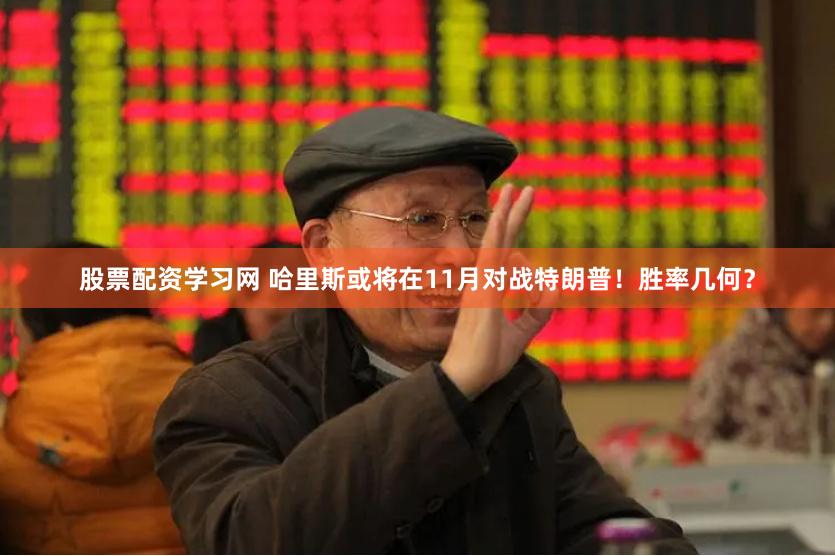 股票配资学习网 哈里斯或将在11月对战特朗普！胜率几何？
