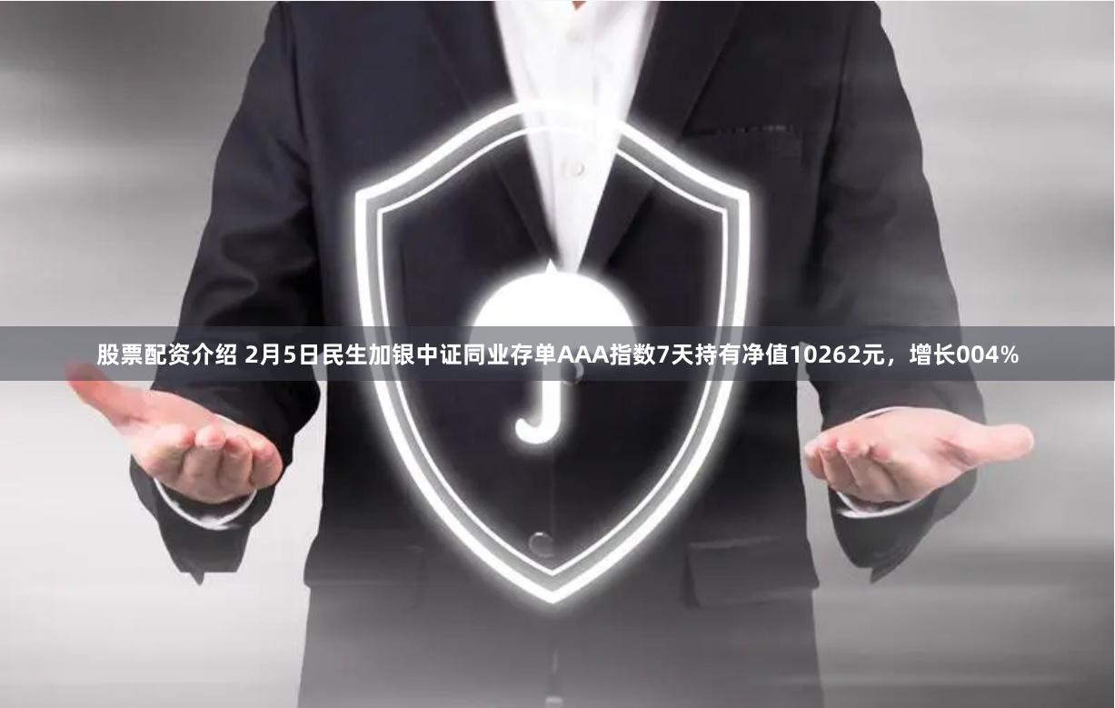 股票配资介绍 2月5日民生加银中证同业存单AAA指数7天持有净值10262元，增长004%